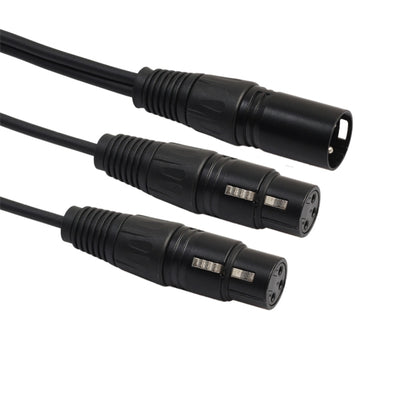 30 ซม.3 Pin XLR CANNON 1 ชาย 2 หญิงอะแดปเตอร์เชื่อมต่อเสียงสำหรับไมโครโฟน/อุปกรณ์เสียง, 1 Male to 2 Female