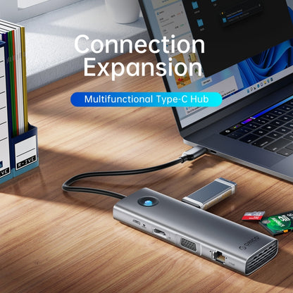ORICO PW11-8PC Type-C / USB-C 8-in-1 5Gbps สถานีเชื่อมต่อมัลติฟังก์ชั่น, PW11-8PC