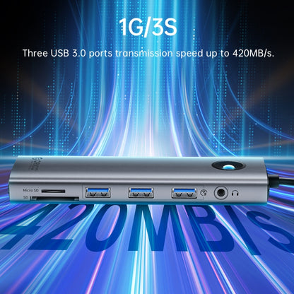 ORICO PW11-8PC Type-C / USB-C 8-in-1 5Gbps สถานีเชื่อมต่อมัลติฟังก์ชั่น, PW11-8PC