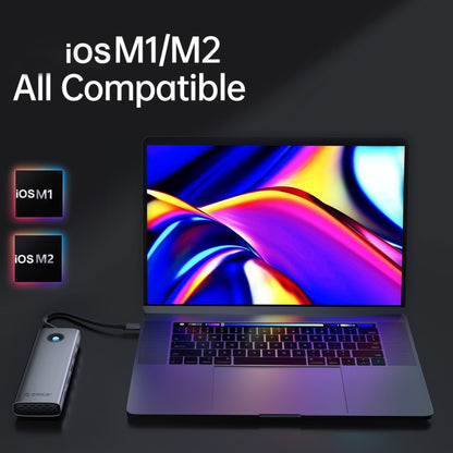 ORICO PW11-8PC Type-C / USB-C 8-in-1 5Gbps สถานีเชื่อมต่อมัลติฟังก์ชั่น, PW11-8PC
