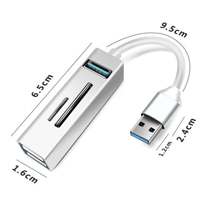 15101 5 in 1 USB3.0 ถึง 3 x USB + SD / TF Card Reader HUB Adapter, USB3.0