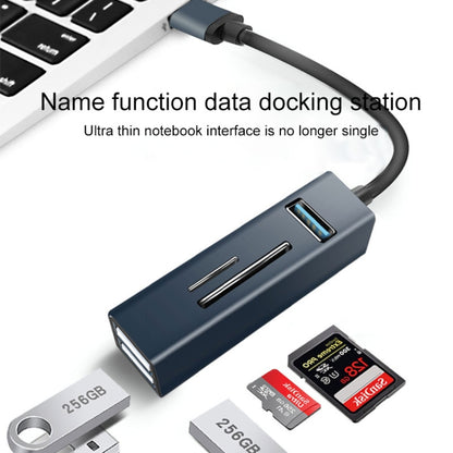15101 5 in 1 USB3.0 ถึง 3 x USB + SD / TF Card Reader HUB Adapter, USB3.0