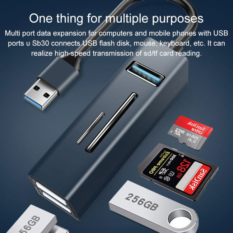 15101 5 in 1 USB3.0 ถึง 3 x USB + SD / TF Card Reader HUB Adapter, USB3.0