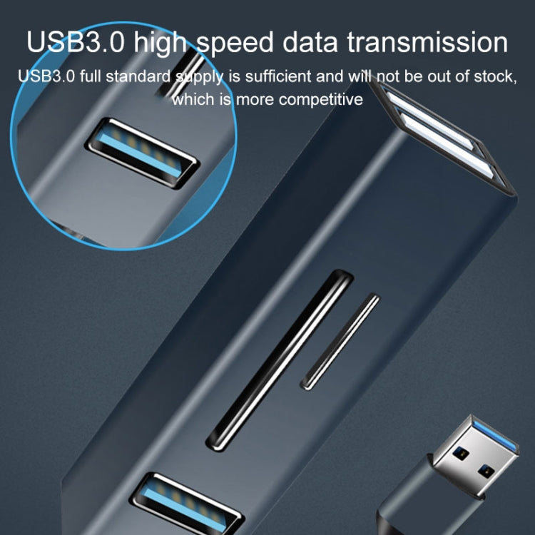 15101 5 in 1 USB3.0 ถึง 3 x USB + SD / TF Card Reader HUB Adapter, USB3.0