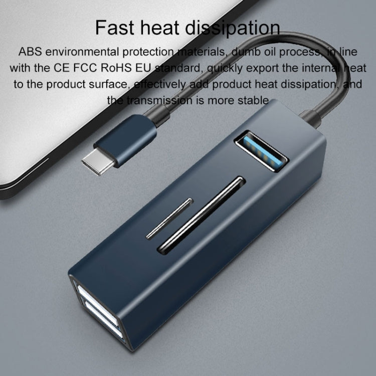 15101 5 in 1 USB3.0 ถึง 3 x USB + SD / TF Card Reader HUB Adapter, USB3.0