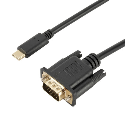 TC026 1.8 ม. 1080P สายเคเบิลอะแดปเตอร์ USB-C / Type-C ชายไปเป็น VGA
