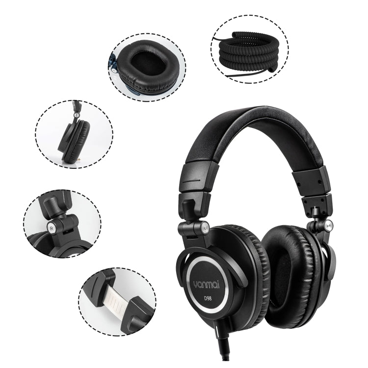 Yanmai D98 หูฟังมอนิเตอร์บันทึกภาพระดับมืออาชีพ, D98(Black), D98(Silver Grey)