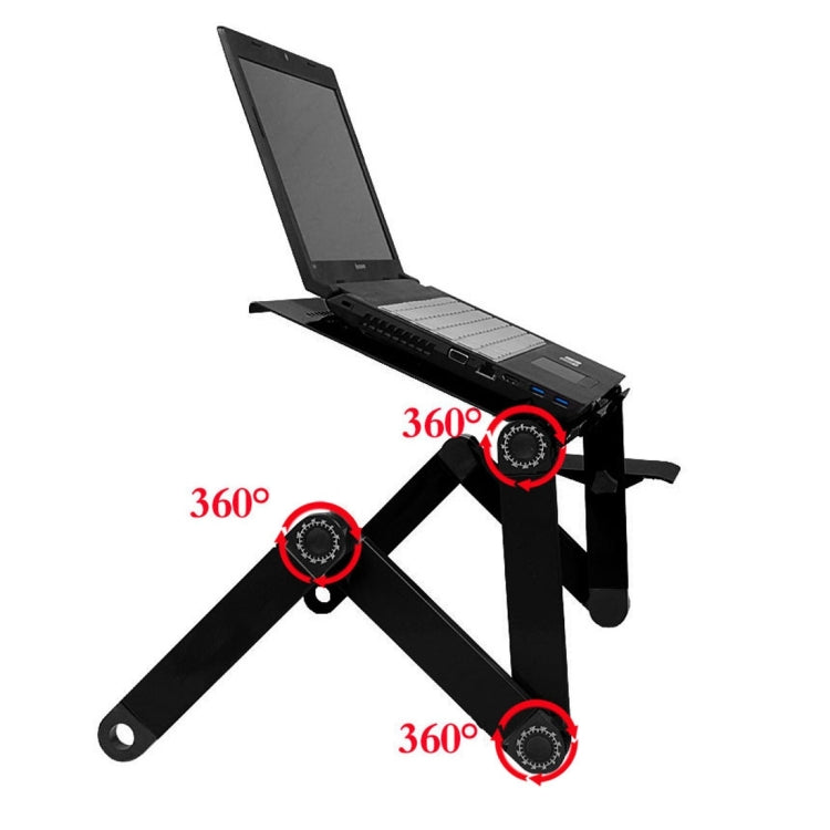 แบบพกพา 360 องศาปรับพับได้อลูมิเนียมอัลลอยด์ขาตั้งพร้อมแผ่นรองเมาส์สำหรับแล็ปท็อป/โน้ตบุ๊ค,ไม่มีพัดลม CPU, with Mouse Pad, with Mouse Pad (M)