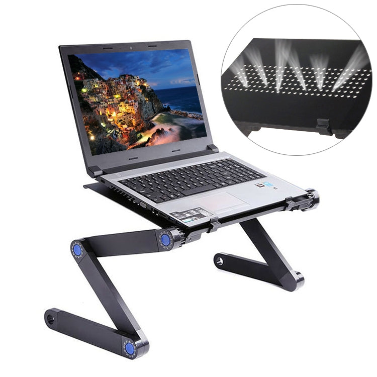 แบบพกพา 360 องศาปรับพับได้อลูมิเนียมอัลลอยด์โต๊ะสำหรับแล็ปท็อป/โน้ตบุ๊ค,ไม่มีพัดลม CPU และแผ่นรองเมาส์, Desk