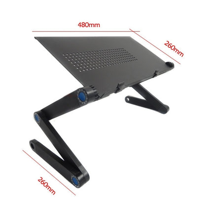 แบบพกพา 360 องศาปรับพับได้อลูมิเนียมอัลลอยด์โต๊ะสำหรับแล็ปท็อป/โน้ตบุ๊ค,ไม่มีพัดลม CPU และแผ่นรองเมาส์, Desk