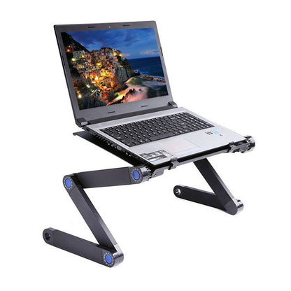 แบบพกพา 360 องศาปรับพับได้อลูมิเนียมอัลลอยด์โต๊ะสำหรับแล็ปท็อป/โน้ตบุ๊ค,ไม่มีพัดลม CPU และแผ่นรองเมาส์, Desk
