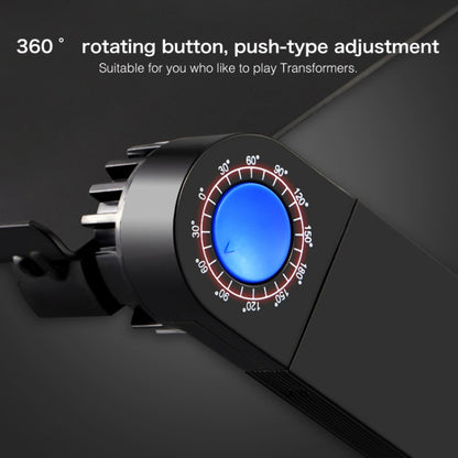 แบบพกพา 360 องศาปรับพับอลูมิเนียมอัลลอยด์โต๊ะยืนพร้อมพัดลม CPU คู่และแผ่นรองเมาส์สำหรับแล็ปท็อป / โน๊ตบุ๊ค, ขนาดโต๊ะ: 480 มม. x 260 มม., 480 x 260mm