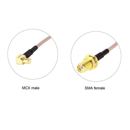 15 ซม. SMA หญิงถึง MCX ชายมุมขวาอะแดปเตอร์ RF Coax Coax RG316 สาย, SMA Female to MCX Male