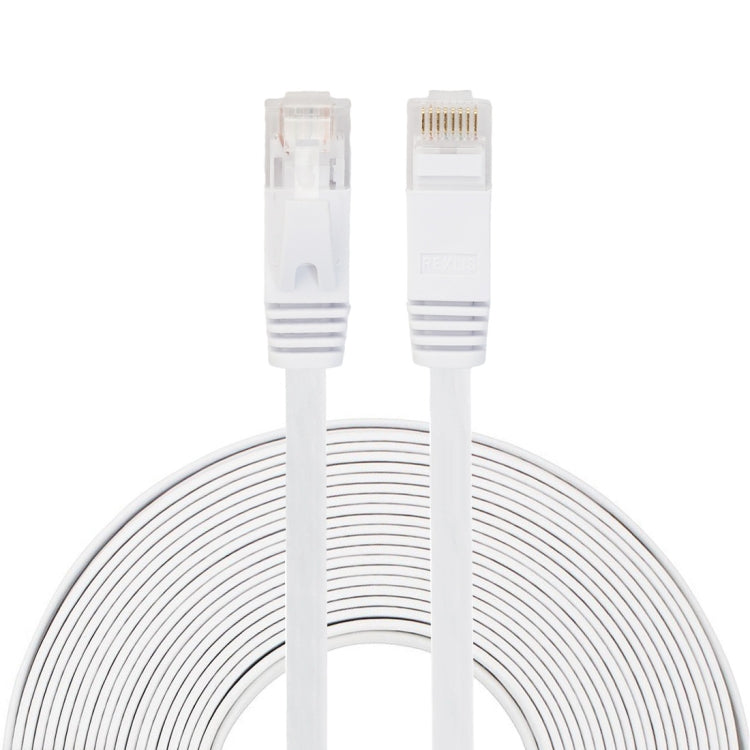 สาย LAN เครือข่ายอีเธอร์เน็ตแบบแบน CAT6 บางเฉียบยาว 10 ม., สายแพทช์ RJ45, Length: 10m