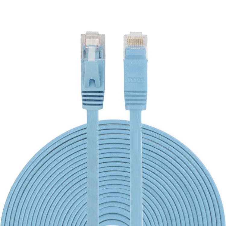 สาย LAN เครือข่ายอีเธอร์เน็ตแบบแบน CAT6 บางเฉียบยาว 15 ม., สายแพทช์ RJ45, Length: 15m