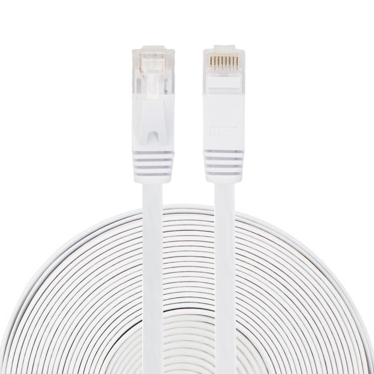 สาย LAN เครือข่ายอีเธอร์เน็ตแบบแบน CAT6 บางเฉียบยาว 15 ม., สายแพทช์ RJ45, Length: 15m
