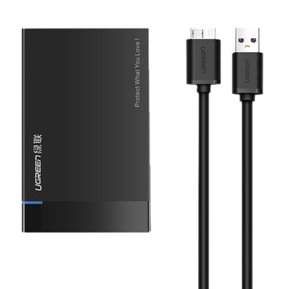 UGREEN US221 กล่องใส่ HDD 2.5 นิ้ว SATA เป็น USB 3.0 SSD อะแดปเตอร์ฮาร์ดดิสก์ไดรฟ์กล่องเคส HDD ภายนอก, รองรับโปรโตคอล UASP, US221 Removable Cable