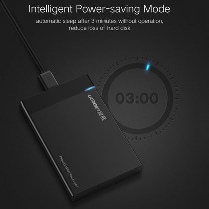 UGREEN US221 กล่องใส่ HDD 2.5 นิ้ว SATA เป็น USB 3.0 SSD อะแดปเตอร์ฮาร์ดดิสก์ไดรฟ์กล่องเคส HDD ภายนอก, รองรับโปรโตคอล UASP, US221 Removable Cable