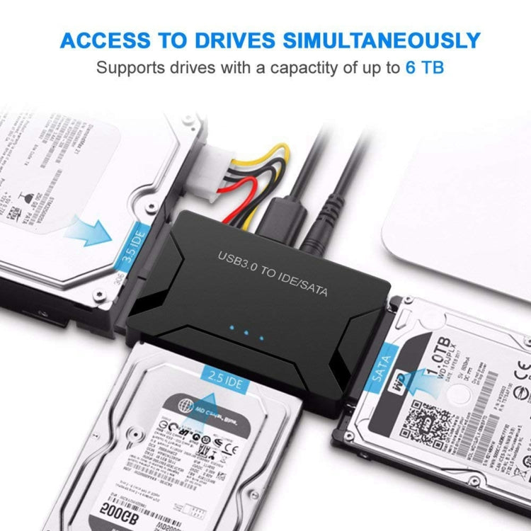 สายเคเบิลอะแดปเตอร์แปลงฮาร์ดดิสก์ USB 3.0 เป็น SATA / IDE สำหรับ HDD SATA IDE ขนาด 2.5 นิ้ว / 3.5 นิ้ว ความยาวสายเคเบิล: 1 ม., US160