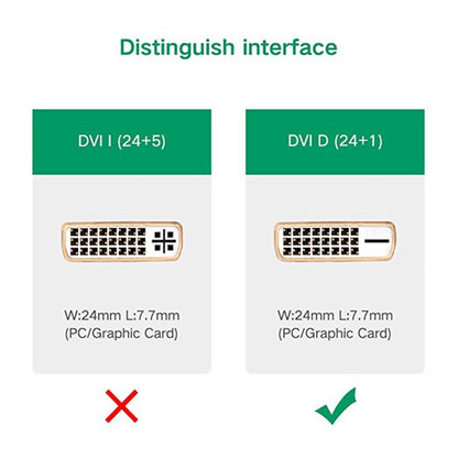 UGREEN MM119 1080P Full HD VGA to DVI (24+1) สายเคเบิลอะแดปเตอร์ชายกับหญิงสำหรับคอมพิวเตอร์ พีซี แล็ปท็อป HDTV โปรเจคเตอร์ การ์ดกราฟิก DVD และอุปกรณ์ที่ใช้ VGA / DVI เพิ่มเติม ความยาวสายเคเบิล: 50 ซม.