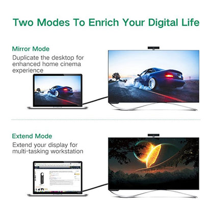UGREEN MM119 1080P Full HD VGA to DVI (24+1) สายเคเบิลอะแดปเตอร์ชายกับหญิงสำหรับคอมพิวเตอร์ พีซี แล็ปท็อป HDTV โปรเจคเตอร์ การ์ดกราฟิก DVD และอุปกรณ์ที่ใช้ VGA / DVI เพิ่มเติม ความยาวสายเคเบิล: 50 ซม.