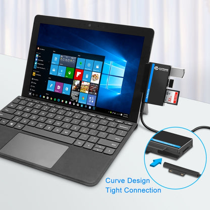 ROCKETEK RT-SGO727 USB 3.0 USB 2.0 ฮับอินเทอร์เฟซ Micro USB สำหรับ Microsoft Surface Go พร้อม 2 การ์ด TF และช่องเสียบการ์ด SD, RT-SGO727