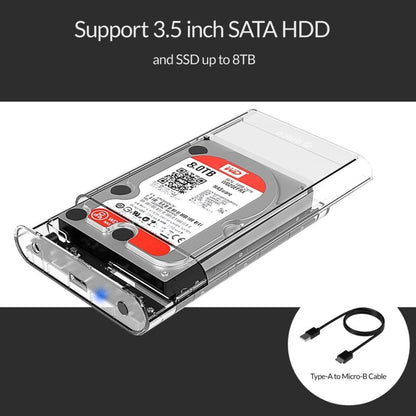 ORICO 3139U3 3.5 นิ้ว SATA HDD USB 3.0 Micro B กล่องใส่ฮาร์ดไดรฟ์ภายนอก เคส, USB 3.0 (3.5 inch)