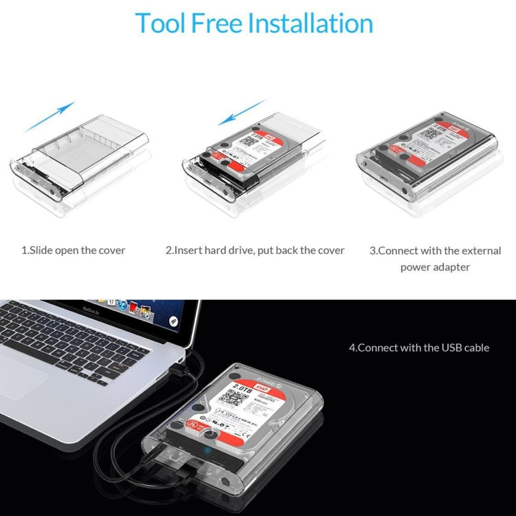 ORICO 3139U3 3.5 นิ้ว SATA HDD USB 3.0 Micro B กล่องใส่ฮาร์ดไดรฟ์ภายนอก เคส, USB 3.0 (3.5 inch)