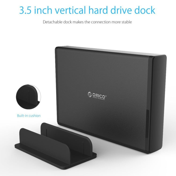 ORICO 7688U3 แนวตั้งอลูมิเนียมฮาร์ดไดรฟ์ภายนอกEnclosure Storage Case Hard Drive Dockสำหรับ 3.5 นิ้วSATA HDD