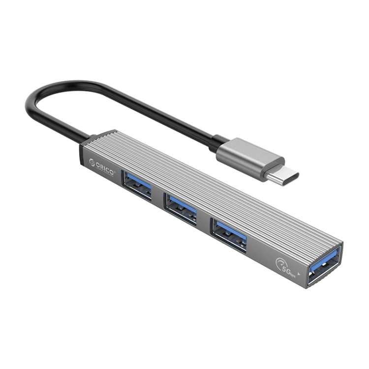 ORICO-AH-13-GY-BP USB 3.0 x 1 + USB 2.0 x 3 เป็นอะแดปเตอร์ฮับ USB-C / Type-C, AH-13