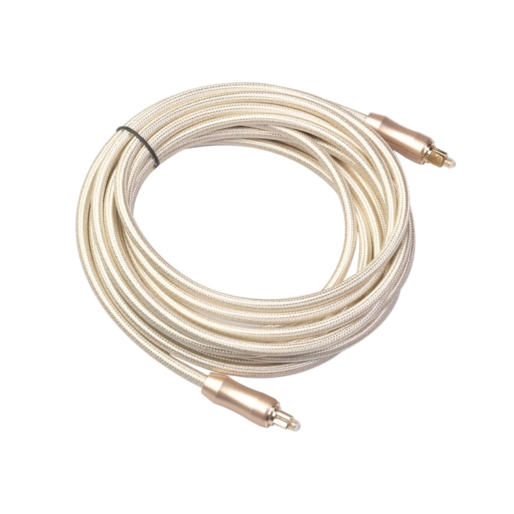 QHG02 SPDIF Toslink สายสัญญาณเสียงไฟเบอร์ออปติกเคลือบทอง ความยาว 5 ม, 5m