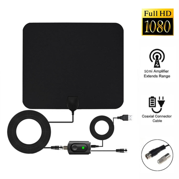 AN-1002 5dBi/25dBi เสาอากาศ HDTV ในอาคารพร้อมตัวดูด, VHF170-230/UHF470-862MHz, AN-1002