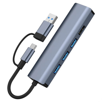 BYL-2208 5 in 2 USB USB-C / Type-C ไปยัง USB มัลติฟังก์ชั่น Docking Station HUB Adapter, BYL-2208
