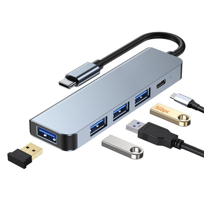 BYL-2301 5 in 1 USB-C / Type-C ไปยัง USB มัลติฟังก์ชั่น Docking Station HUB Adapter, BYL-2301T