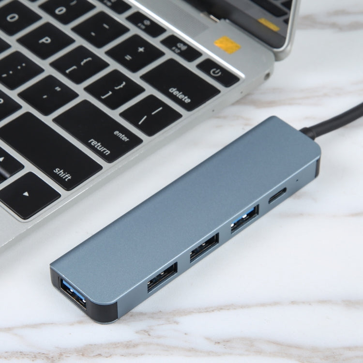 BYL-2301 5 in 1 USB-C / Type-C ไปยัง USB มัลติฟังก์ชั่น Docking Station HUB Adapter, BYL-2301T
