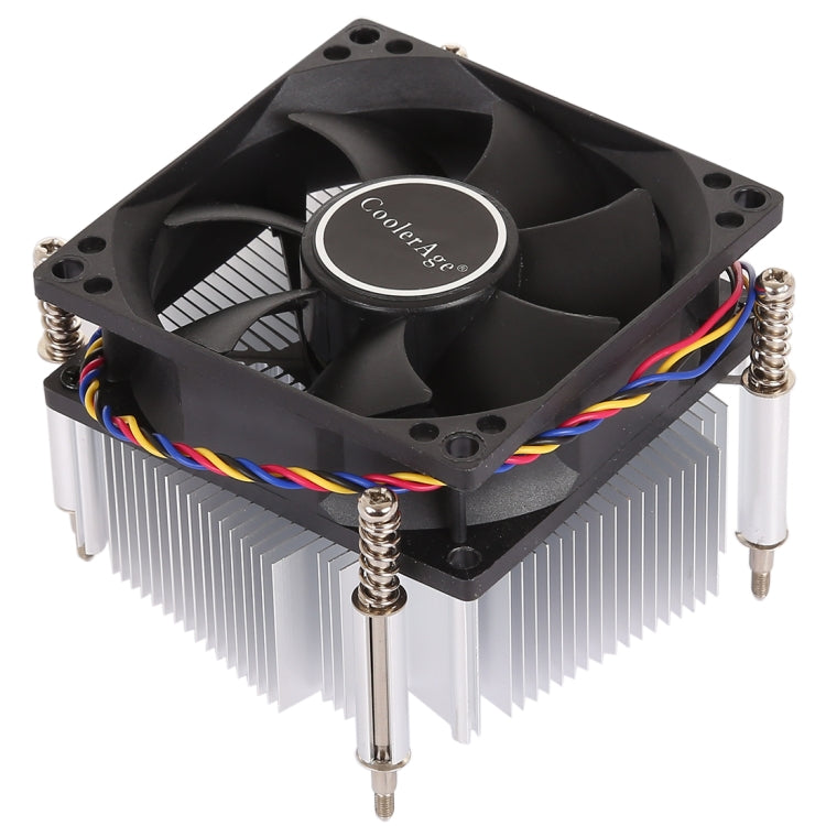 4Pin CPU Cooler ปิดเสียงพัดลมระบายความร้อนสำหรับ Intel 1155/1151/i3/i5, Intel 1155 / 1151 / i3 / i5