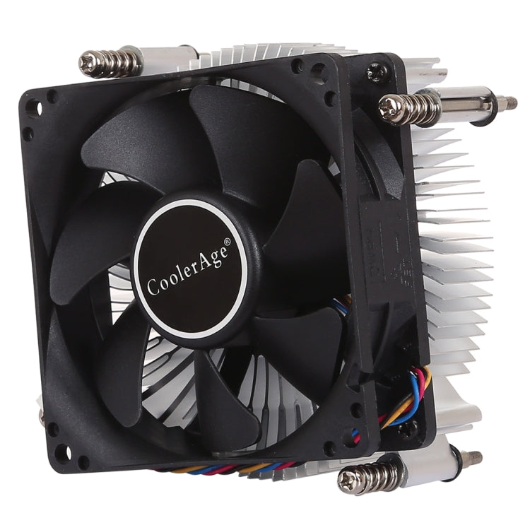 4Pin CPU Cooler ปิดเสียงเงียบพัดลมระบายความร้อนอลูมิเนียมหนาสำหรับ Intel 1155/1150/1151, Intel 1155 / 1150 / 1151