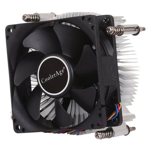 4Pin CPU Cooler ปิดเสียงเงียบพัดลมระบายความร้อนอลูมิเนียมหนาสำหรับ Intel 1155/1150/1151, Intel 1155 / 1150 / 1151
