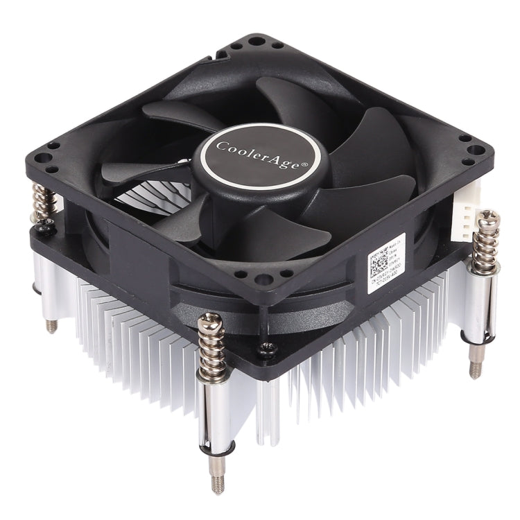 4Pin CPU Cooler ปิดเสียงเงียบพัดลมระบายความร้อนอลูมิเนียมหนาสำหรับ Intel 1155/1150/1151, Intel 1155 / 1150 / 1151
