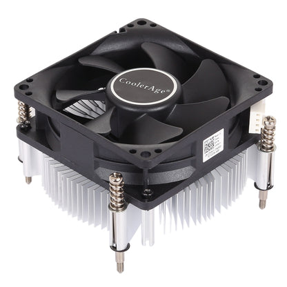 4Pin CPU Cooler ปิดเสียงเงียบพัดลมระบายความร้อนอลูมิเนียมหนาสำหรับ Intel 1155/1150/1151, Intel 1155 / 1150 / 1151