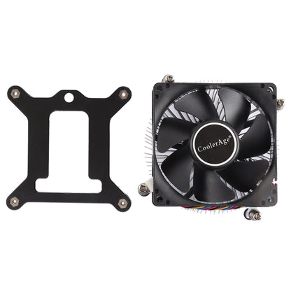 4Pin CPU Cooler ปิดเสียงเงียบพัดลมระบายความร้อนอลูมิเนียมหนาสำหรับ Intel 1155/1150/1151, Intel 1155 / 1150 / 1151