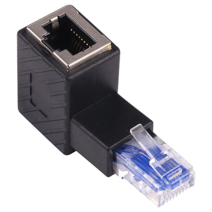 RJ45 ตัวแปลงชายหญิง 90 องศาอะแดปเตอร์สำหรับ Cat5 Cat6 LAN Ethernet สายเคเบิลเครือข่าย, 90 Degrees Up
