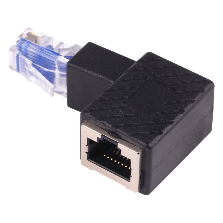 RJ45 ตัวแปลงชายหญิง 90 องศาอะแดปเตอร์สำหรับ Cat5 Cat6 LAN Ethernet สายเคเบิลเครือข่าย, 90 Degrees Up