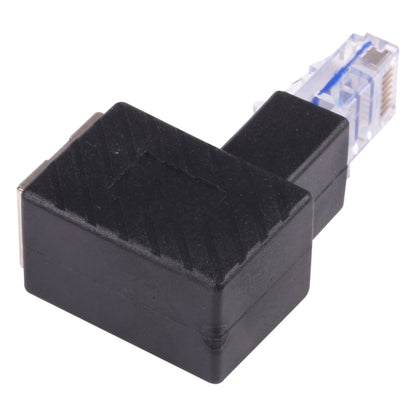 RJ45 ตัวแปลงชายหญิง 90 องศาอะแดปเตอร์สำหรับ Cat5 Cat6 LAN Ethernet สายเคเบิลเครือข่าย, 90 Degrees Up