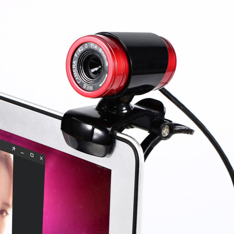 HXSJ A860 30fps 480P HD เว็บแคมสำหรับเดสก์ท็อป / แล็ปท็อปพร้อมไมโครโฟนดูดซับเสียง 10 ม. ความยาว: 1.4 ม., A860 Black, A860 Grey, A860 Blue, A860 Red, A860 Red + Black