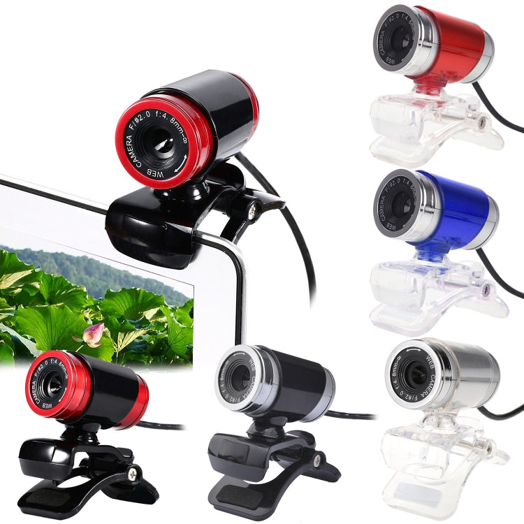 HXSJ A860 30fps 480P HD เว็บแคมสำหรับเดสก์ท็อป / แล็ปท็อปพร้อมไมโครโฟนดูดซับเสียง 10 ม. ความยาว: 1.4 ม., A860 Black, A860 Grey, A860 Blue, A860 Red, A860 Red + Black