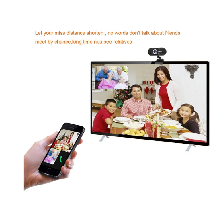 HXSJ S50 30fps 100 ล้านพิกเซล 720P HD เว็บแคมสำหรับเดสก์ท็อป / แล็ปท็อป / สมาร์ททีวีพร้อมไมโครโฟนดูดซับเสียง 10 ม. ความยาวสายเคเบิล: 1.4 ม., S50