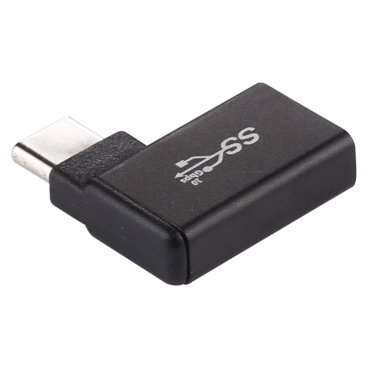 Type-C / USB-C ชายกับ USB 3.0 หญิง 90 องศาข้อศอกอะแดปเตอร์โลหะผสมอลูมิเนียม, Type-C Male to USB 3.2 Female