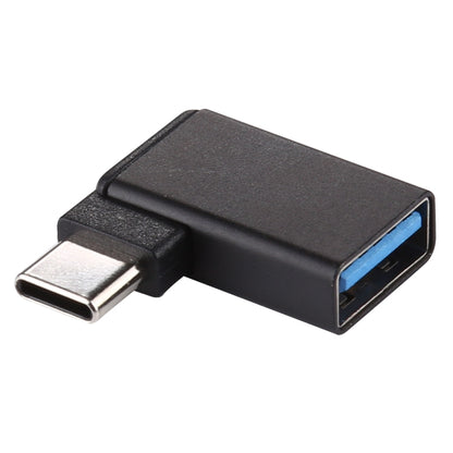Type-C / USB-C ชายกับ USB 3.0 หญิง 90 องศาข้อศอกอะแดปเตอร์โลหะผสมอลูมิเนียม, Type-C Male to USB 3.2 Female