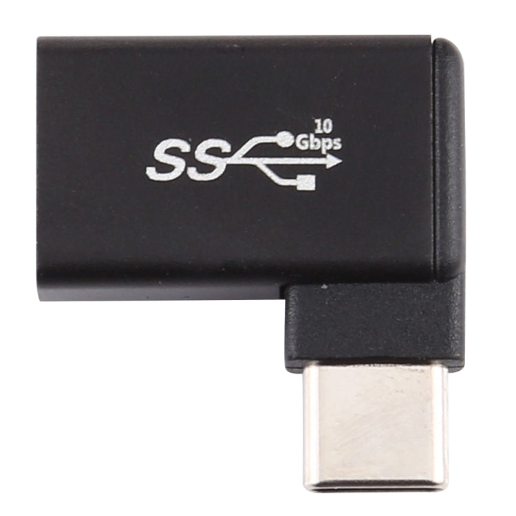 Type-C / USB-C ชายกับ USB 3.0 หญิง 90 องศาข้อศอกอะแดปเตอร์โลหะผสมอลูมิเนียม, Type-C Male to USB 3.2 Female